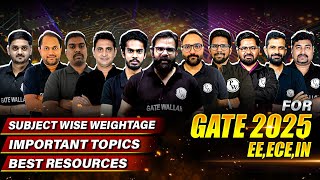 GATE 2025 EE ECE amp IN  Subject Wise Weightage Important Topics Best Resources  Complete Details [upl. by Sumerlin]