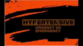 Hypertensive URGENCY vs Hypertensive EMERGENCY [upl. by Eeramit897]