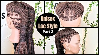 Loc Style Tutorial 51 PART 2  Unisex Style  Easy amp Simple  Dreadlock Hairstyles [upl. by Inaliel137]