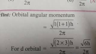 For d electron the orbital angular momentum is jee neet25cbseinter board [upl. by Anneirda]