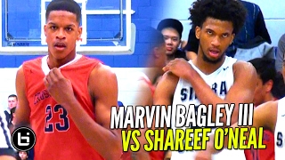 Marvin Bagley III vs Shareef ONeal Sierra Canyon vs Crossroads League Championship Highlights [upl. by Gilder]