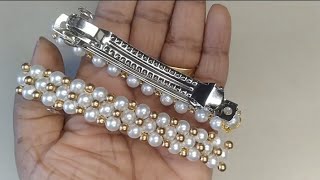 beads hair clip making videosuper amazing 🤩🤩🤩🤩 [upl. by Notsnorb827]