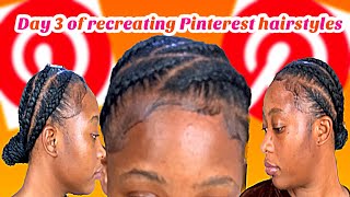 Day3 of recreating Pinterest hairstyles on short type 4hair for 30days [upl. by Leander]