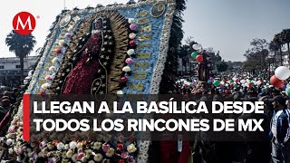 Pese a la lluvia continúan llegando peregrinos a la Basílica de Guadalupe [upl. by Aticilef]