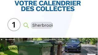 Votre calendrier des collectes  sherbrookecacollectes [upl. by Salokkin]