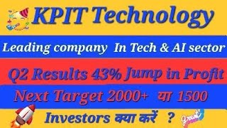 ● kpit technologies share  kpit technologies share latest news  kpittechnologiesshareq2results [upl. by Eekaz]