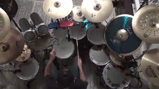 Toto Rosanna Drum Set Cover Overhead Camera 3 17 24 [upl. by Aticilef]