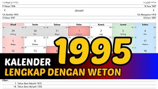 KALENDER 1995 LENGKAP DENGAN WETON [upl. by Gershon]