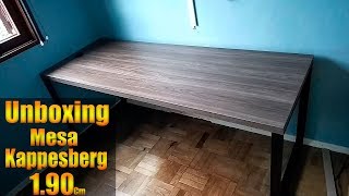 Unboxing Mesa Kappesberg Munique Carvalho 190cm  Português BR [upl. by Jedd]