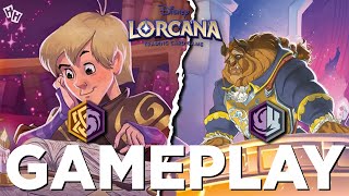 The Battle of the CHAMPS 🟣🟡 vs 🟣🌑  Disney Lorcana GAMEPLAY [upl. by Tniassuot674]