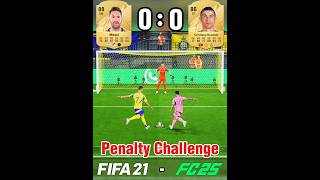 Messi Vs Ronaldo Penalty Kicks From FIFA 21 To FC 25  FIFA Evolution cr7shorts messivsronaldo [upl. by Chao]