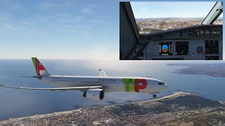 GORGEOUS LISBON APPROACH  Airbus A330900  VATSIM [upl. by Ennovyahs299]