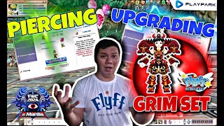 FLYFF UNIVERSE PIERCING AND UPGRADING GRIM SET BLOODY BILLPOSTER SET FWC2024 [upl. by Akeber254]