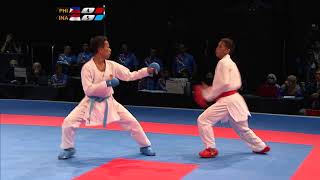 KL2017 29th SEA Games  Karate  Mens Kumite ↓55kg FINALS  🇵🇭 PHI vs 🇮🇩 INA  23082017 [upl. by Intirb]