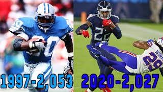 NFL Rushing Leaders 1970 to 2023 [upl. by Brenn]