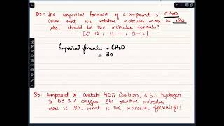 Moles amp Stoichiometry 1  Molecular amp Empirical Formula O Level amp IGCSE Chemistry by Dr Awais Syed [upl. by Noyar]