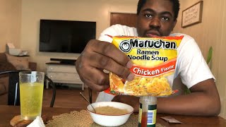 Ramen Noodles Chicken flavored Mukbang [upl. by Nehemiah490]