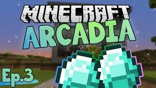 DIAMONDDSSSS  Minecraft Arcadia  Ep3 [upl. by Cogan]