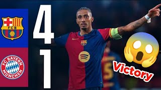 FC BARCELONA 4 vs 1 BAYERN MUNICH  UEFA CHAMPIONS LEAGUE 202425 [upl. by Fulbert]