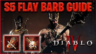 S5 Flay Barb Build  Fast Bosskiller amp Easy Pits Diablo 4 Character Guide [upl. by Ydoow949]