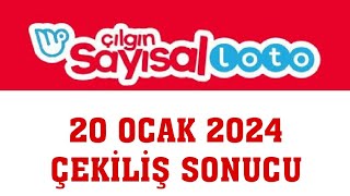 Çılgın Sayısal Loto Çekiliş Sonuçları 20 Ocak 2024 [upl. by Lias]