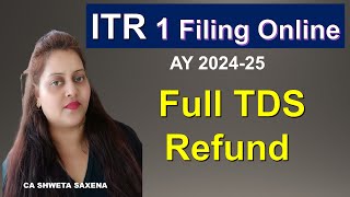 ITR filing online 202425 Income tax return filing online 202425 itr1 itr e filing fy 2324 [upl. by Stegman803]