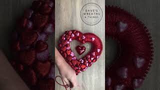 Dollar Tree Heart Shaped Deco Mesh Wreath  Shorts  Easy Wreath DIY  valentinesday [upl. by Ainud975]