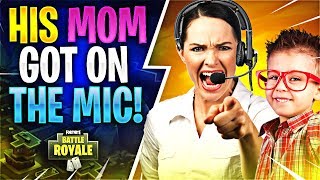 HIS MOM GOT ON THE MIC Fortnite Battle Royale [upl. by Olihs424]