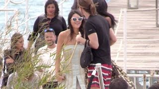 EXCLUSIVE  Kendall Jenner her short short dress and Kelly Brook attend the Fendi Lunch in Cannes [upl. by Lehcsreh827]