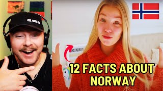 Canadian Reacts to 12 AMAZING Facts About NORWAY amp Norwegian Girls [upl. by Ahsilrac]