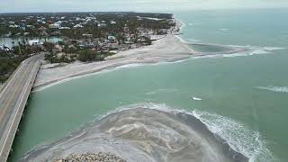 Sanibel Florida Blind Pass Beach  Aerial View [upl. by Saeger]