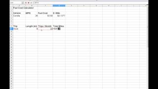 How to Make a Fuel Cost Calculator ExcelOpenOffice Calc [upl. by Salohci538]