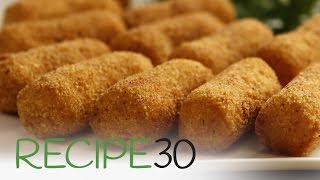 Classic Potato Croquettes  By RECIPE30com [upl. by Ahsena749]