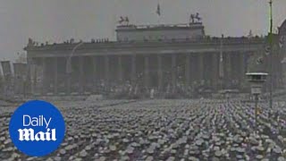 Chilling archive footage shows 1939 Nazi rally in Nuremberg  Daily Mail [upl. by Jola533]