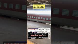 RRB NTPC syllabus TTE Indian railway job information only [upl. by Atiruam]