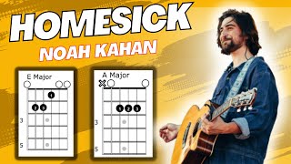 Homesick Noah Kahan Sam Fender Guitar Tutorial Easy [upl. by Nnanaej]