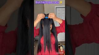 Viral bun hairstyle 😱✨️hairstyle easyhairstyle longhair bunhairstyle [upl. by Gweneth]