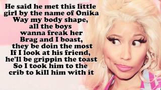 French Montana  Freaks ft Nicki Minaj Lyrics On Screen [upl. by Elbart]