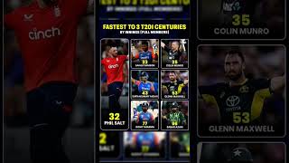 Fastest to 3 T20 Centuries ipl2025auctionipl2025 ipl2025megaauction ipl2025retention cskmircb [upl. by Chiou605]