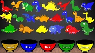 Dinosaur Colors Song Color Sorting For Kids Educational Video Kindergarten Preschool Game [upl. by Clovis135]