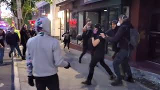 Spokane protest riot  Vandalism stopped [upl. by Noeht936]