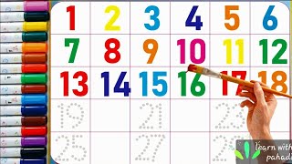 Learn to counting 1 to 100 ginti 1 se 20 tak one two three 123 number counting learnwithpahadi [upl. by Gav]