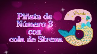 Número 3 con cola de Sirena sirenas viralvideo videoshort decoration 2024 dyinglightcoop diy [upl. by Eima623]