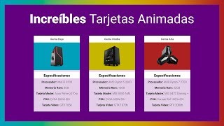 ¡Increíbles 😲 TARJETAS ANIMADAS  HTML  CSS  2019  MagtimusPro [upl. by Amber914]