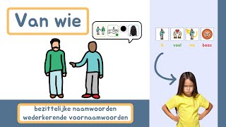 Van wie  Bezittelijke voornaamwoorden  Wederkerende voornaamwoorden  NT2  Grammatica [upl. by Quiteri]