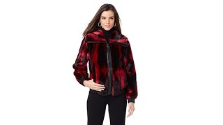 A by Adrienne Landau Faux Fur Zip Mink Bomber [upl. by Knobloch]