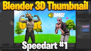 Fortnite 3D Thumbnail Speedart 1 [upl. by Nevi]