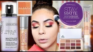 NEW DRUGSTORE MAKEUP 2018 FULL FACE FIRST IMPRESSIONS  ALL DAY WEAR TEST  JuicyJas [upl. by Duax]