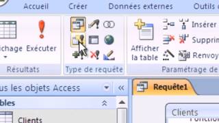 Access 2007  Les requêtes actions Requête création de table [upl. by Llenahs811]
