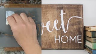 How to Stencil on Wood Secrets to getting perfect results every time [upl. by Nnyliram]